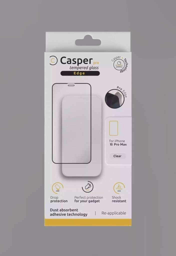 Casper Pro Edge Tempered Glass For iPhone 16 Pro Max / 17 Pro Max (Clear)