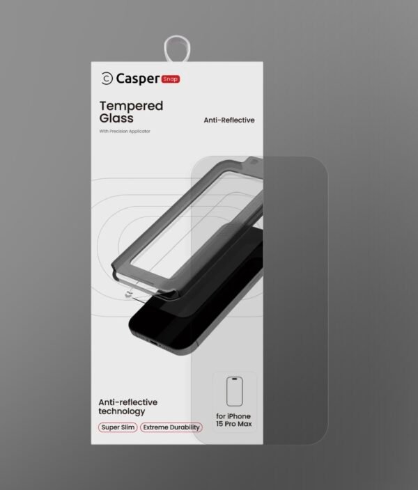 Casper Snap Tempered Glass For iPhone 15 Pro Max